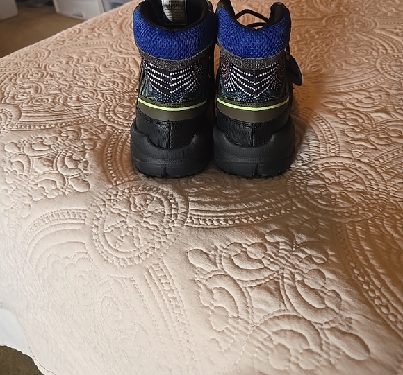 inkkas Brown High-Top Boots with Blue & Green Accents - Picture 3 of 5